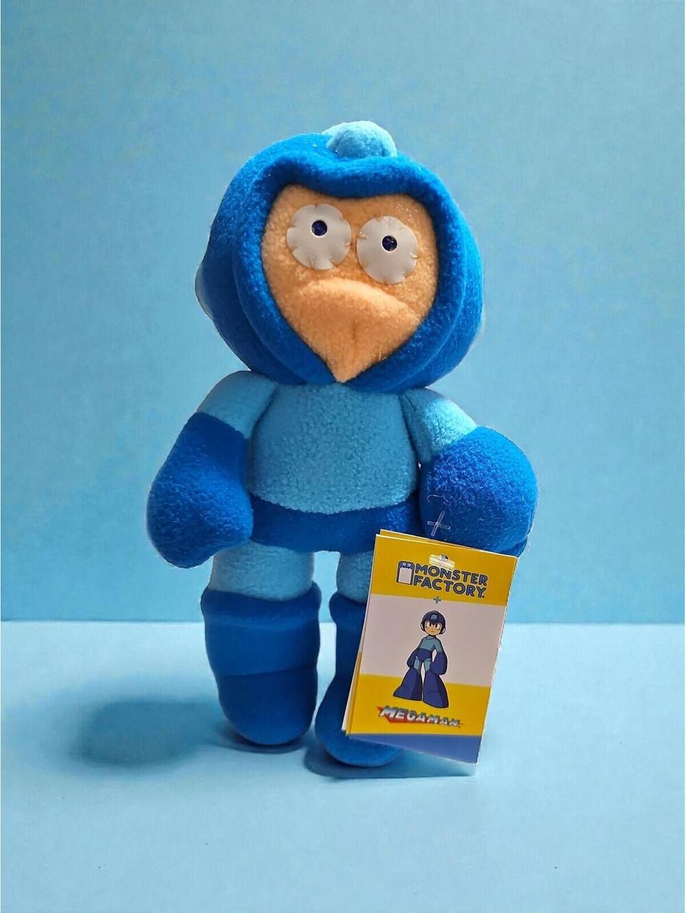 Monster Factory Mega Man Plush Toy Blue, Capcom Licensed, New w/ Tags, 7.5” Tall